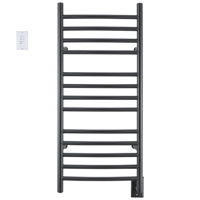 Ancona Svelte Rounded 13-Bar Hardwired Towel Warmer with Wall Countdown Timer - AN-5424-TWCD01