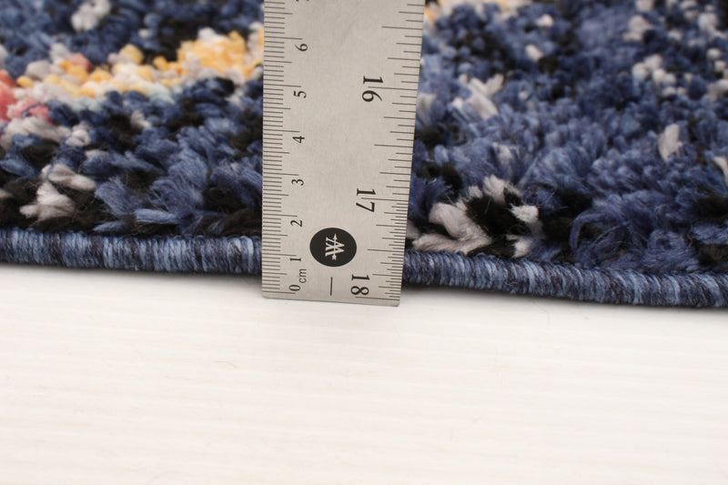 Makondo Abstract Navy Blue Area Rug - 8'0\" x 10'0\"