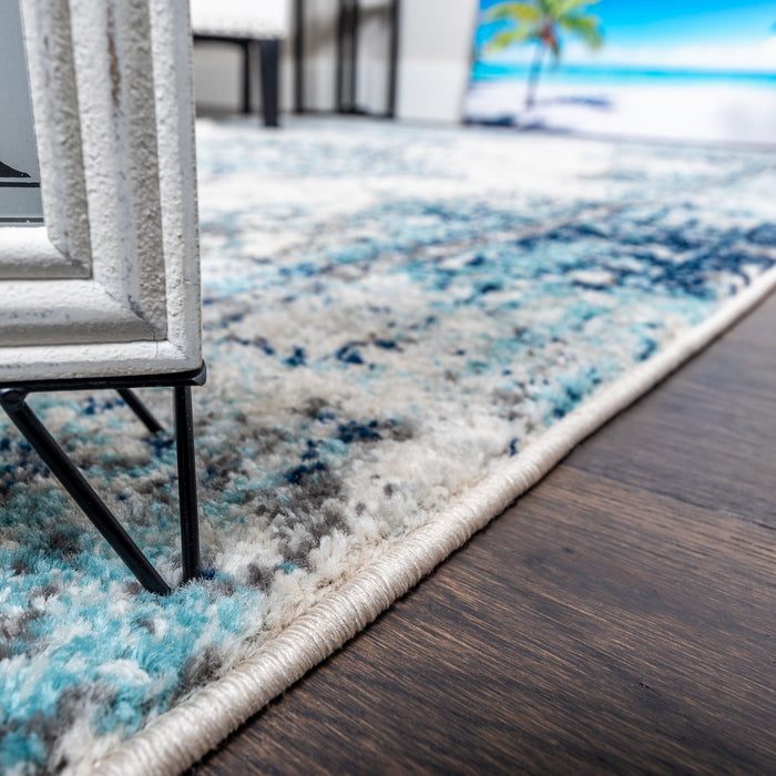 Roma Diamond Blue 4x6 Area Rug