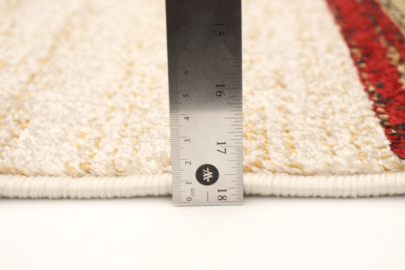 Aya Ivory-Red Area Rug - 3'11\" x 5'7\"