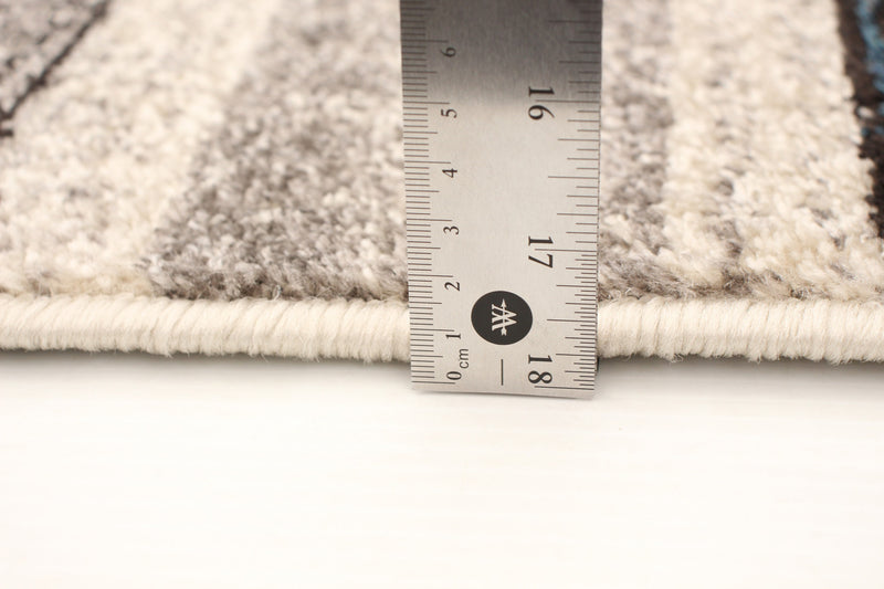 Aya Ivory-Blue Area Rug - 5'3\" x 7'3\"