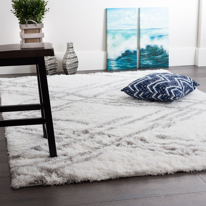 Ker White Lines 5x8 Area Rug