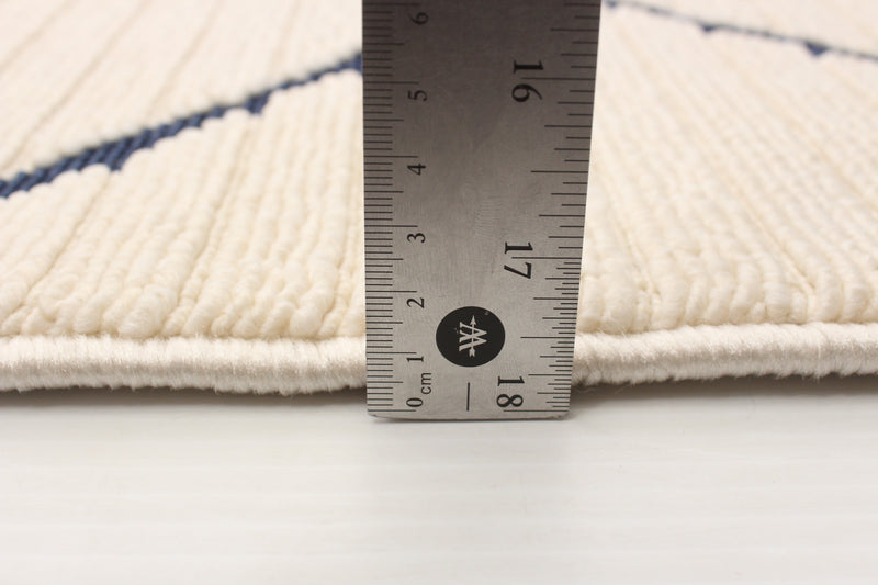 Kimi Blue-Ivory 6'7\" x 9'6\" Area Rug