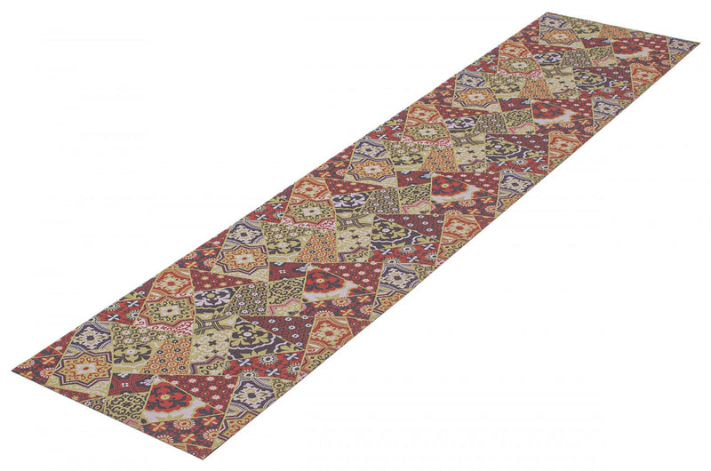 Bellezza Red-Green Area Rug - 2'2\" x 50'0\"