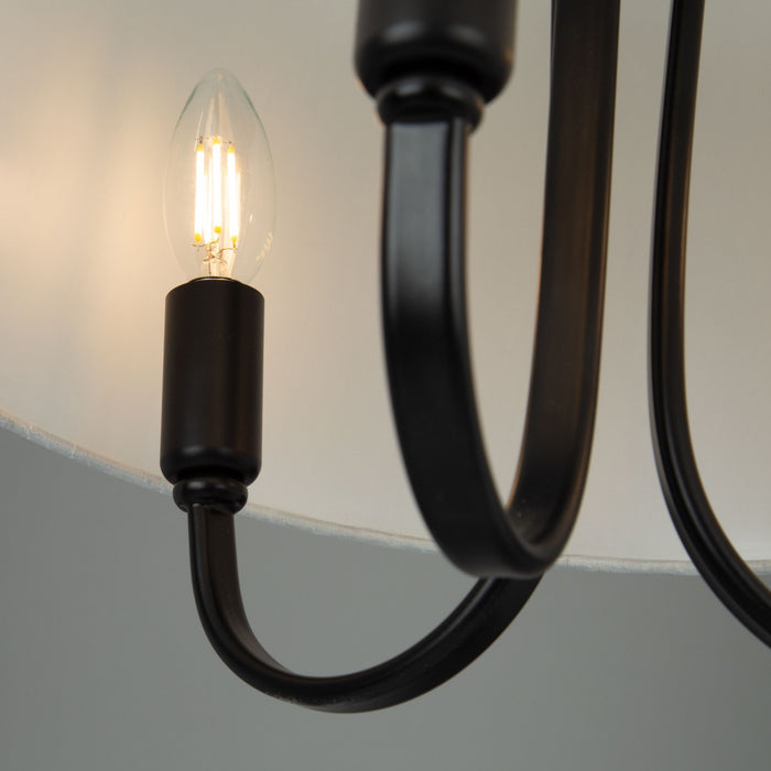 Rhythm 3-Light Semi-Flush Black Mount