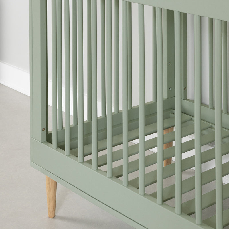 Balka Adjustable Baby Crib Sage Green The Brick