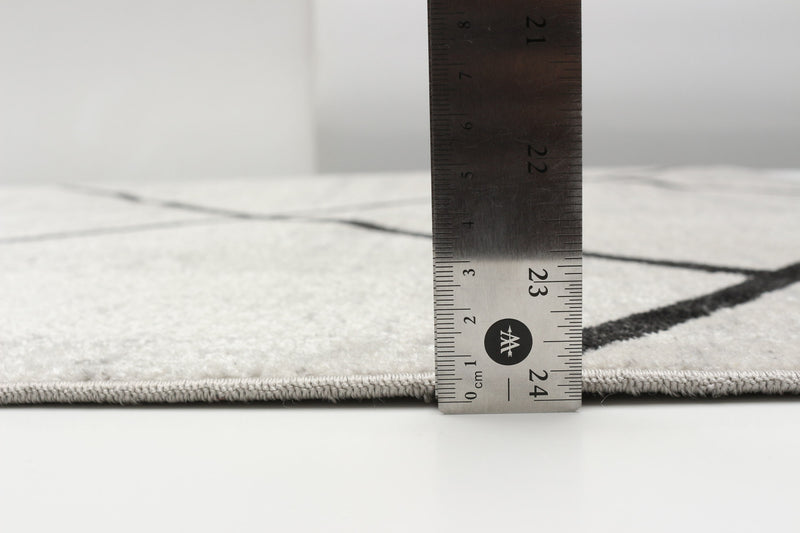 Damali Ivory/Black Machine Washable Area Rug - 8'0\" x 10'0\"