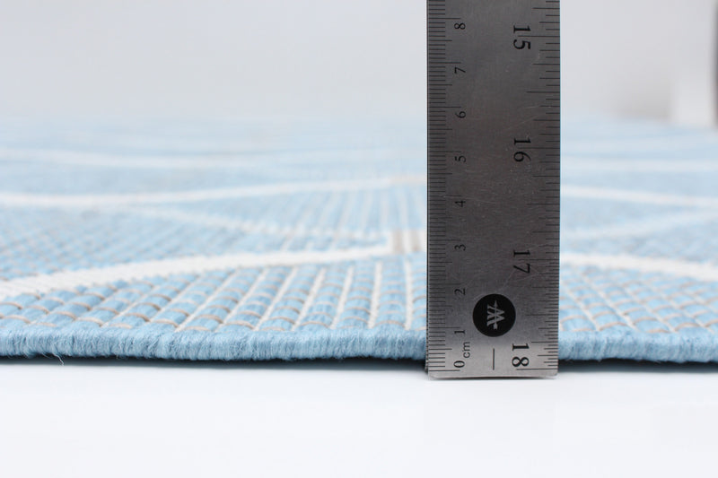 Neisha Abstract Light Blue Rug 5'3\" X 7'3\" Area Rug