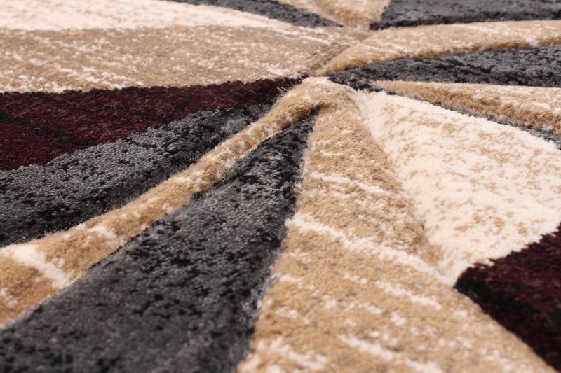 Mayoree Brown, Beige & Black Area Rug - 5'3\" X 7'3\" 