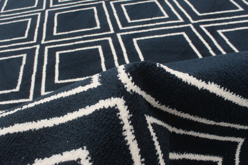 August Geod Navy-White 7'10\" x 10'2\" Area Rug