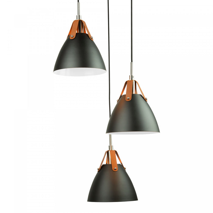 Tote 3-Light Black Pendant