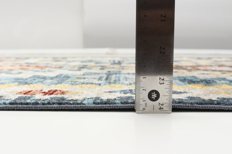 Mosaic Taupe/Copper Machine Washable Area Rug - 2'6\" x 8'0\"