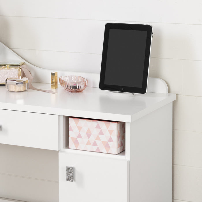 Tiara Medium Makeup Desk - Pure White