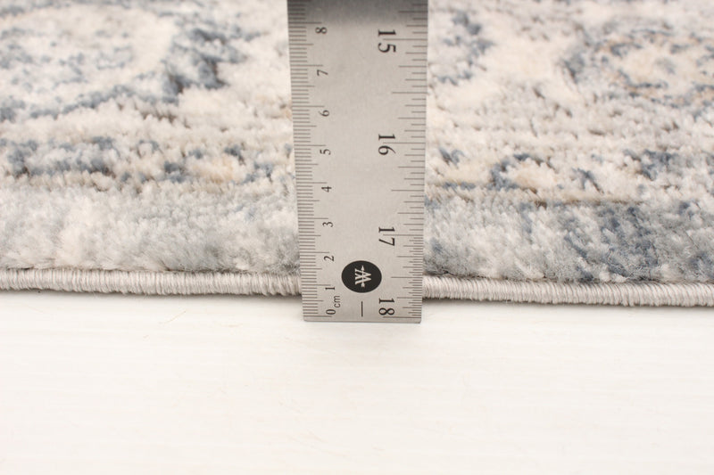 Octavian Tabriz Blue-Ivory Area Rug - 6'7\" x 9'6\"