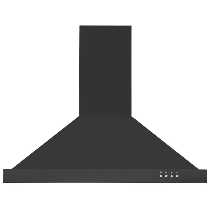 Ancona 30\" Convertible Wall Mount Black Stainless Steel Range Hood - AN-17-16BSS