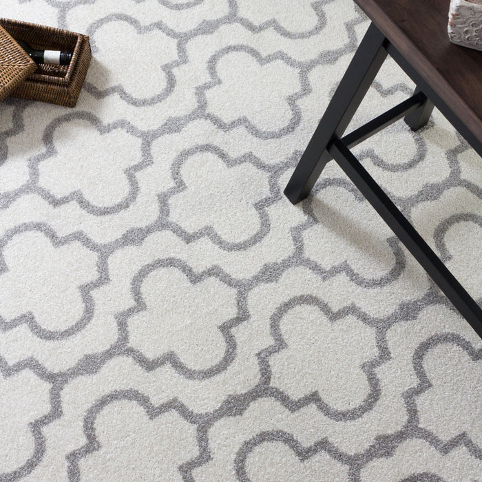 Lav Lat White 3x5 Area Rug