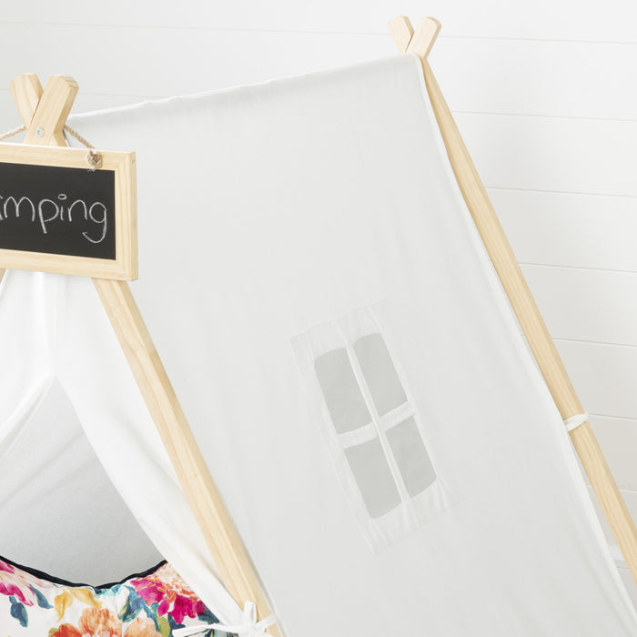 Sweedi Play Tent With Chalkboard - White and Natural