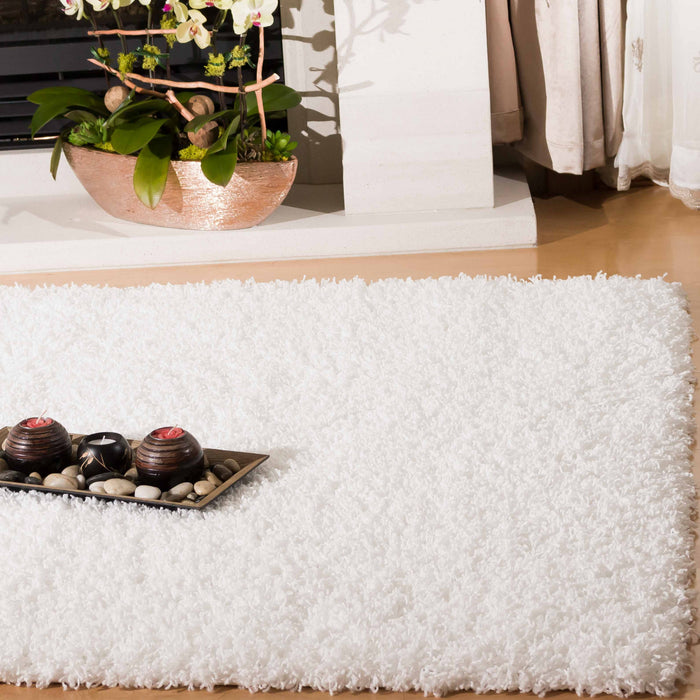 Victoria White Shag 3 x 5 Area Rug