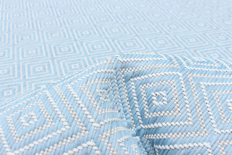 Neisha Diamond Light Blue Rug 6'7\" X 9'6\" Area Rug