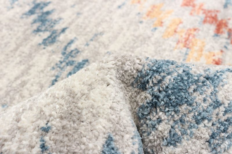 Vera Sun Ivory/Blue Area Rug - 2'7\" x 8'4\"