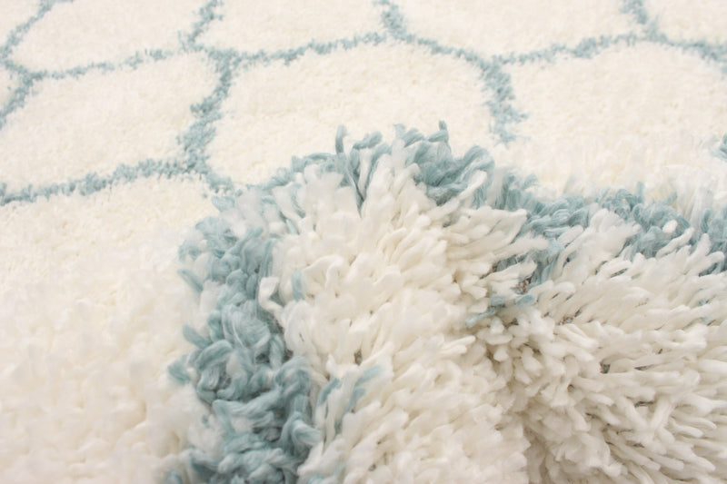 Helma Trellis Cream Shag 5'3\" X 7'3\" Area Rug