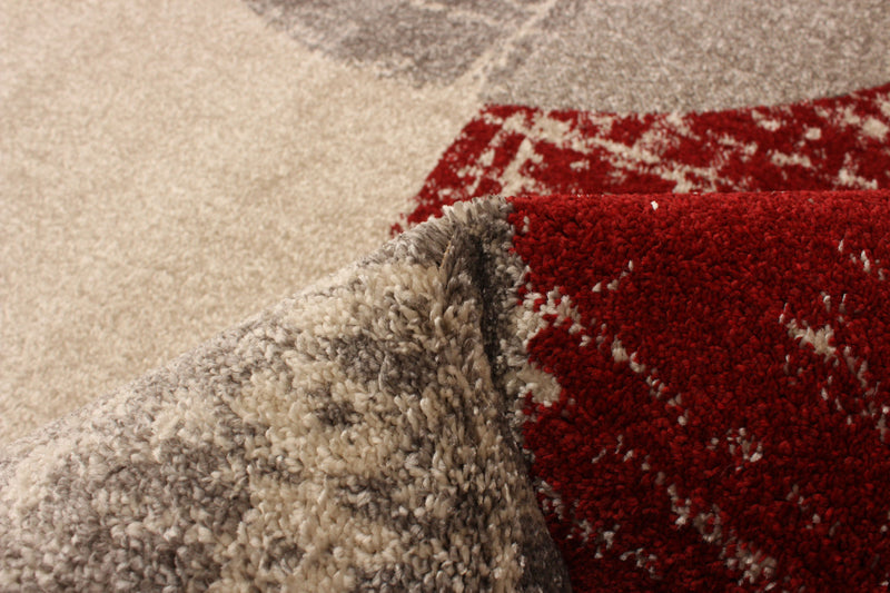 Ellegance Ivory / Red 6'7\" x 9'6\" Area Rug