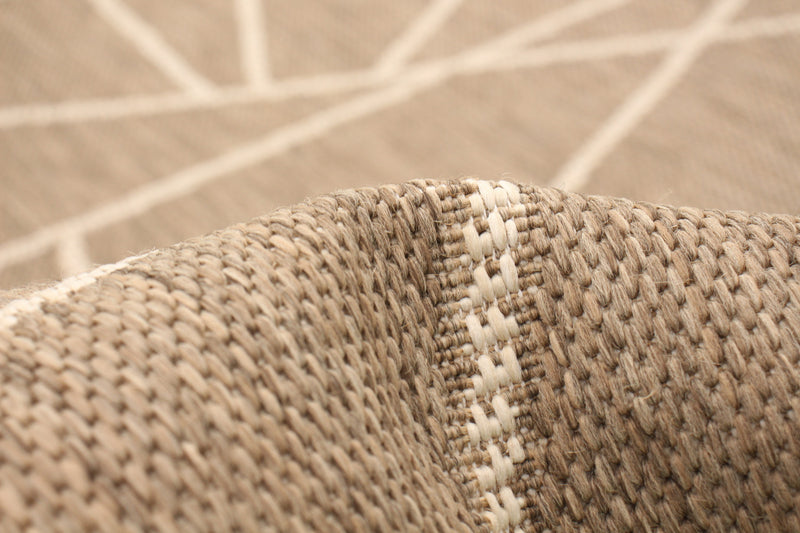 Sadie Abstract Taupe-Champagne Area Rug - 7'10\" x 10'2\"