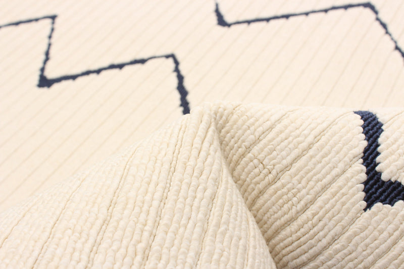 Kimi Blue-Ivory 6'7\" x 9'6\" Area Rug