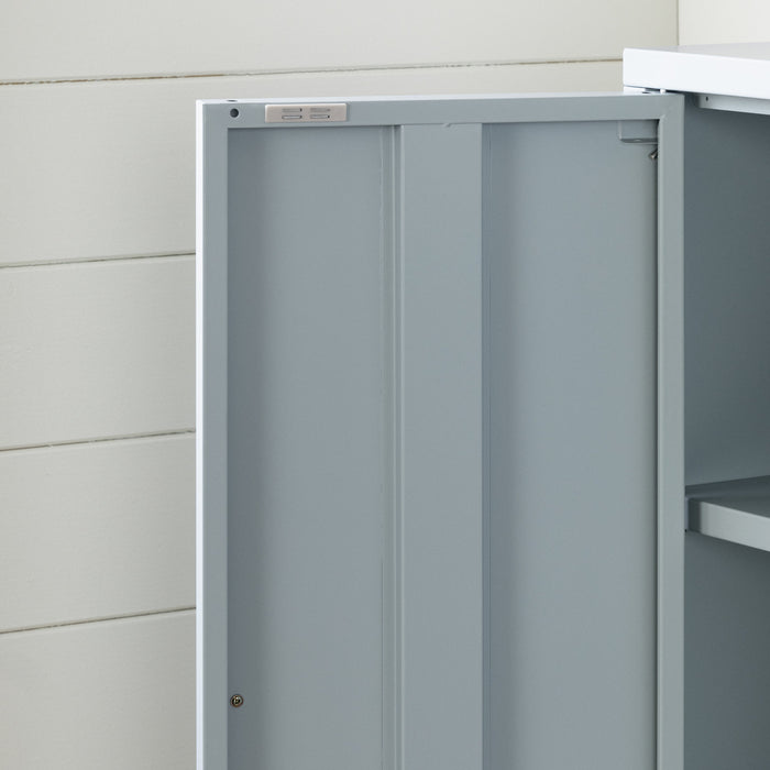 Crea Metal 2-Door Accent Cabinet - Blue