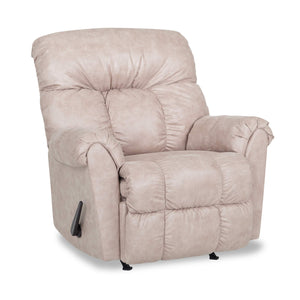 8527 Leather-Look Fabric Rocker Recliner - Commodore Tan