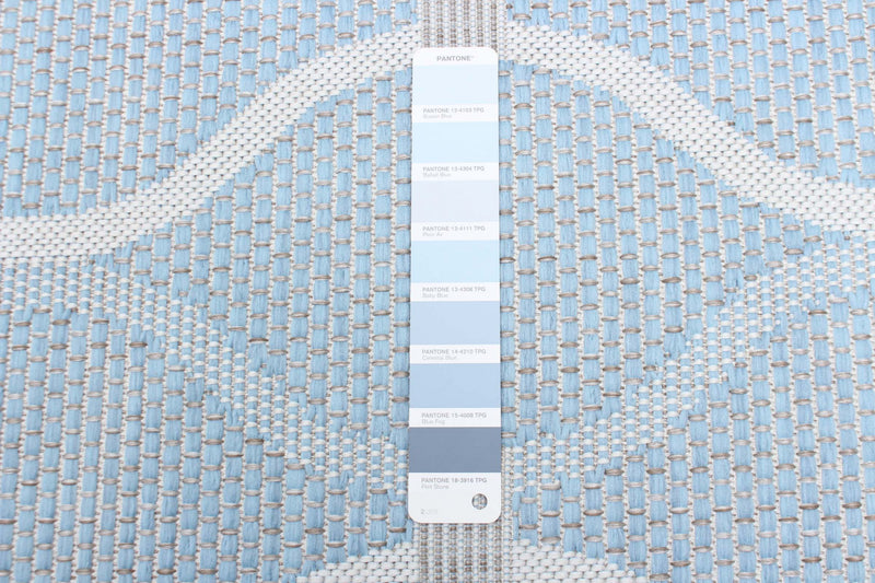 Neisha Abstract Light Blue Rug 5'3\" X 7'3\" Area Rug