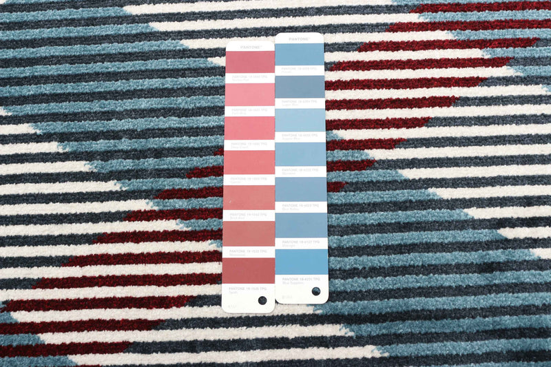 Kors Blue Machine Washable Area Rug - 5'0\" x 7'0\"