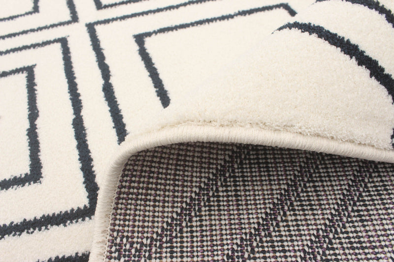August Geod White-Navy 7'10\" x 10'2\" Area Rug