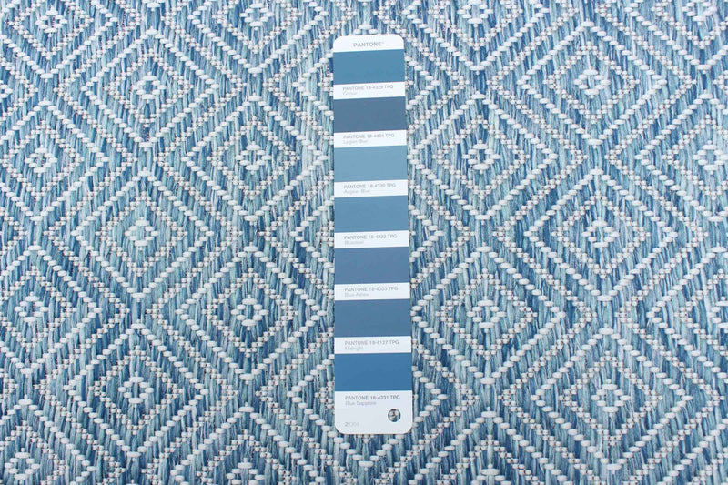 Neisha Diamond Blue Rug 6'7\" X 9'6\" Area Rug