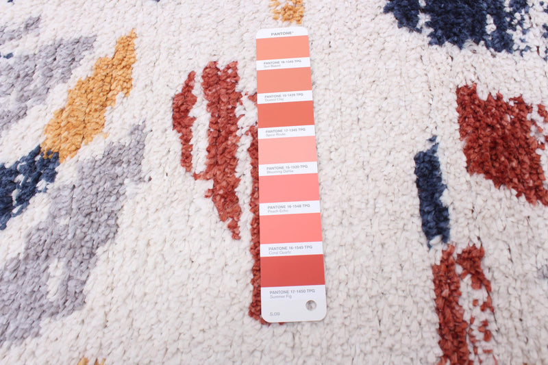 Paloma Sunburst Navy, White Area Rug - 8'0\" x 10'0\"