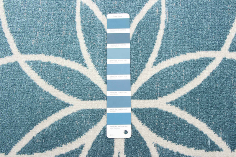 Terali Turquoise Machine Washable Area Rug - 3'0\" x 5'0\"