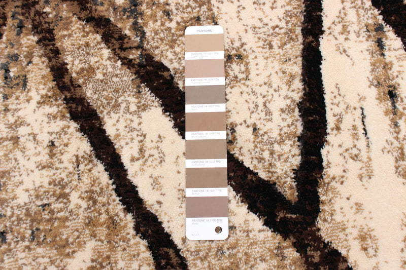 Cherokee Chocolate, Gold Area Rug - 5'3\" X 7'3\" 