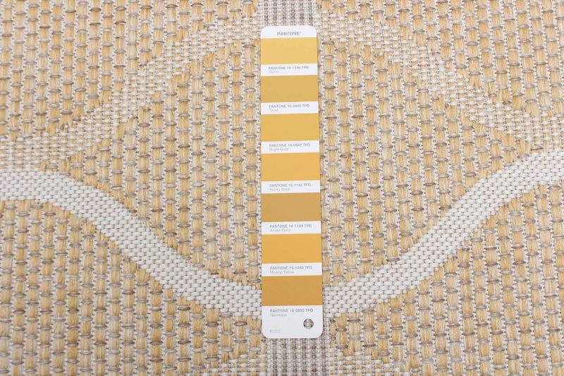 Neisha Abstract Gold Rug 6'7\" X 9'6\" Area Rug