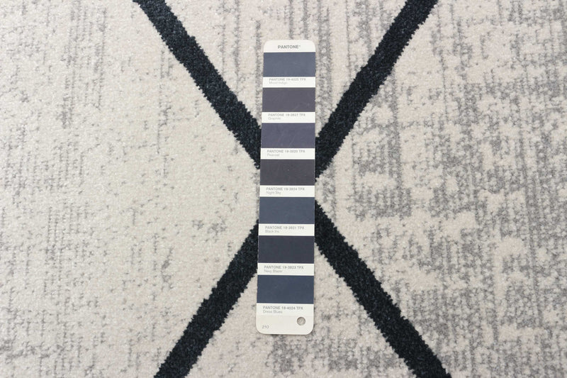 Damali Ivory/Blue Machine Washable Area Rug - 3'0\" x 5'0\"