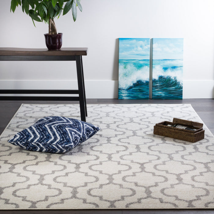 Lav Lat White 3x5 Area Rug