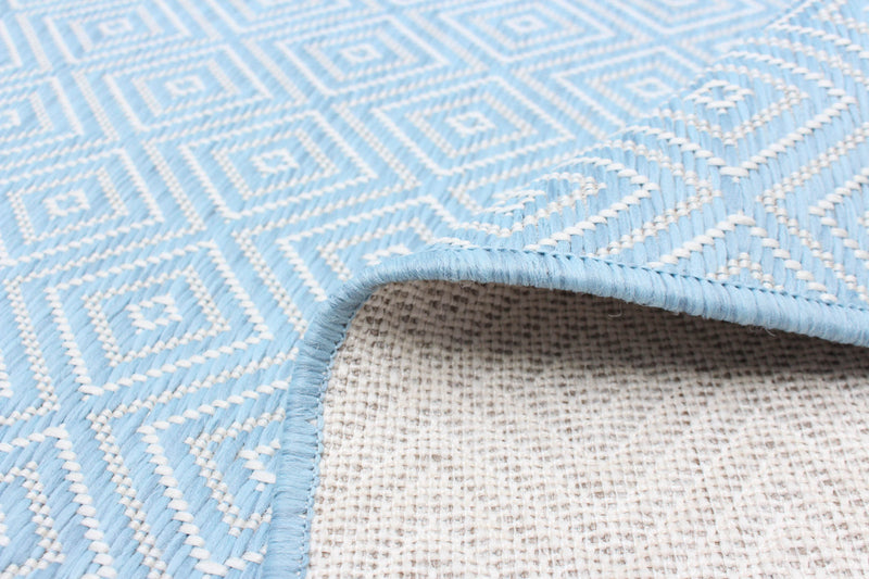 Neisha Diamond Light Blue Rug 6'7\" X 9'6\" Area Rug