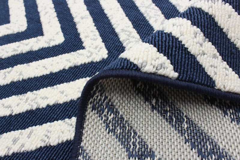 Dodie Blue-Ivory 2'8\" x 4'11\" Area Rug