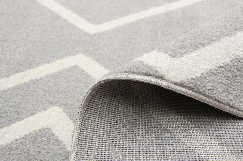 Kenza Grey Machine Washable Area Rug - 5'0\" x 7'0\"