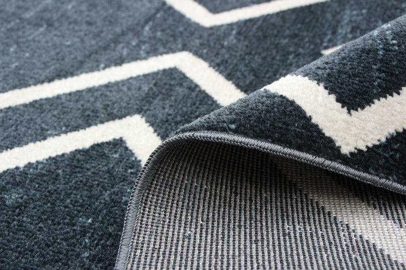 Kenza Blue Machine Washable Area Rug - 6'0\" x 9'0\"