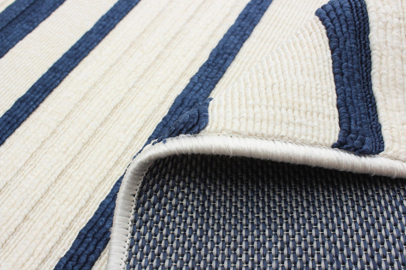 Talya Blue-Ivory 2'8\" x 4'11\" Area Rug