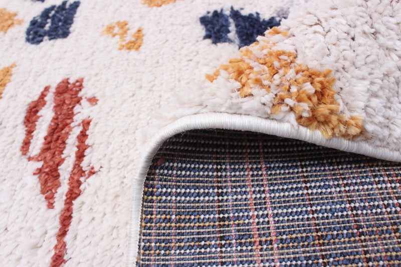 Paloma Sunburst Navy, White Area Rug - 8'0\" x 10'0\"