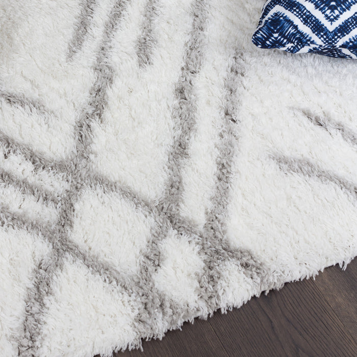 Ker White Lines 5x8 Area Rug