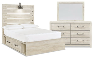 Abby 5-Piece Full Bedroom Package with Side Storage