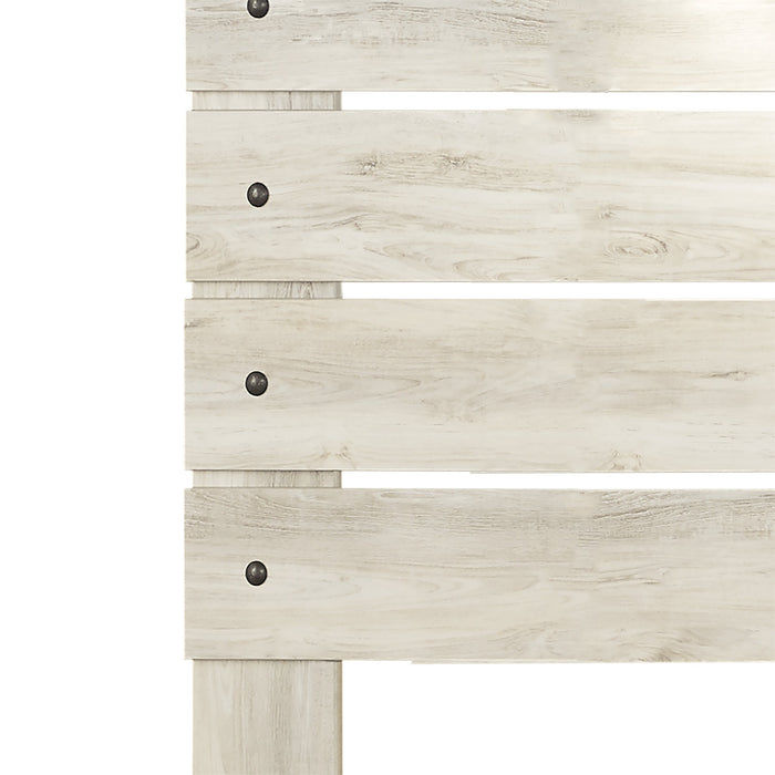 Abby 5pc Bedroom Set with Side Storage Bed, Dresser & Mirror, LED, USB, White - Full Size