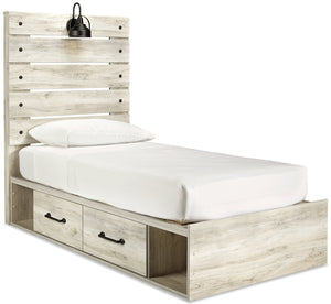 Abby Twin Side Storage Bed|Lit simple de rangement latéral Abby|ABBTPSBD